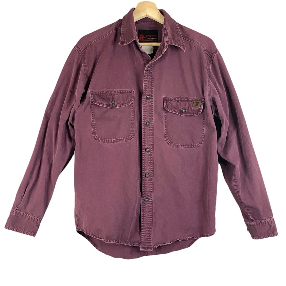 Wrangler Men's Casual Button Down Shirt - Purple